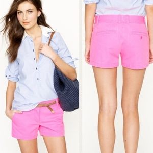 J. Crew Chino Hot Pink Shorts